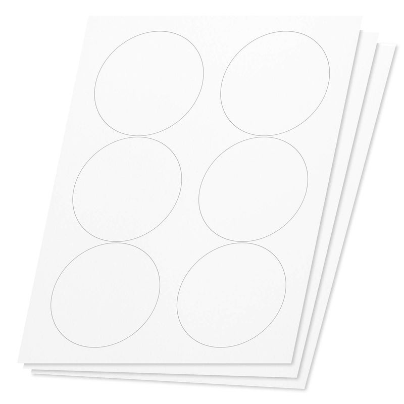 OfficeSmartLabels Round Circle Dot 3-1/3 Diameter Labels for Laser & Inkjet Printers (3.33 Inch, 6 per Sheet, White, 900 Labels, 150 Sheets) - Image 1